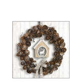 Szalvéta Karácsonyi papírszalvéta Pine Cone Wreath