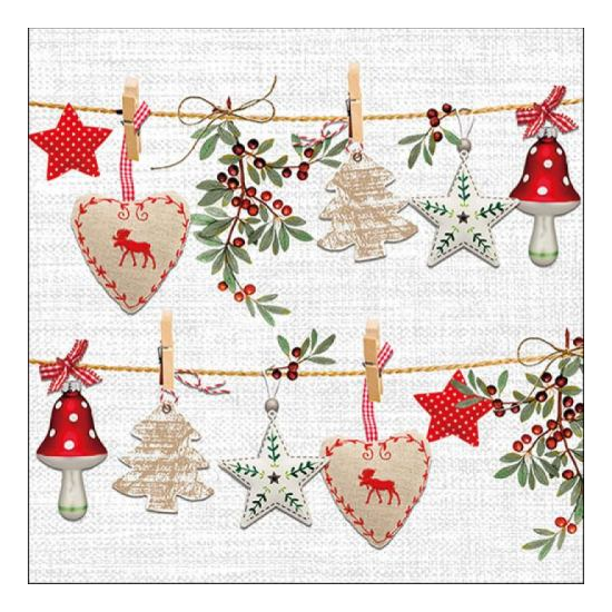 Szalvéta Karácsonyi papírszalvéta Rustical Christmas