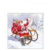 Szalvéta Karácsonyi papírszalvéta Santa On Sledge