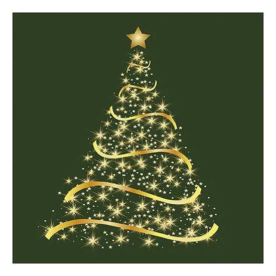 Szalvéta Karácsonyi papírszalvéta Shining Tree green