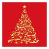 Szalvéta Karácsonyi papírszalvéta Shining Tree red