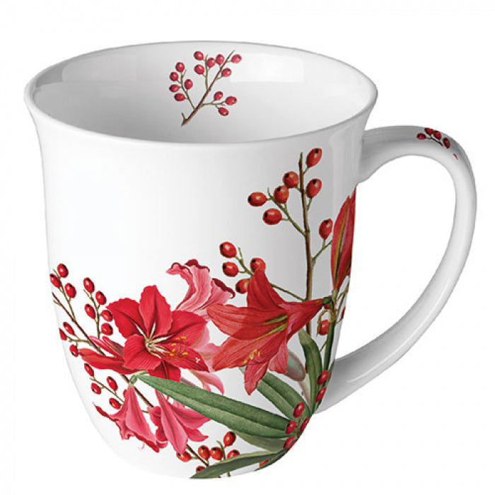 Bögre, csésze Karácsonyi porcelán bögre Christmas Bouquet 400ml