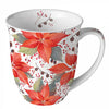 Bögre Karácsonyi porcelán bögre mikulásvirág 400 ml