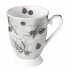 Bögre, csésze Karácsonyi porcelán bögre Pine Cone All Over 250 ml