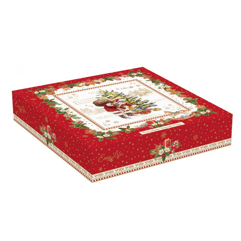 Tál Karácsonyi porcelán csillag alakú kínáló tál, 25x4,5 cm, díszdobozban - Christmas Memories
