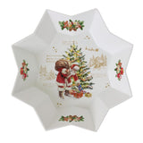 Tál Karácsonyi porcelán csillag alakú kínáló tál, 25x4,5 cm, díszdobozban - Christmas Memories