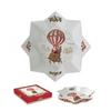 Tálca Karácsonyi porcelán csillag tál Christmas Memories