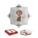 Tálca Karácsonyi porcelán csillag tál Christmas Memories