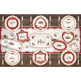 Tányér, étkészlet Karácsonyi porcelán desszertes tányér Christmas Melody