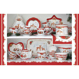 Tányér, étkészlet Karácsonyi porcelán desszertes tányér Christmas Melody
