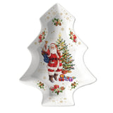 Tál Karácsonyi porcelán fenyőfa alakú kínáló tál, 21,5x28,5 cm, díszdobozban - Christmas Memories