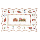 Tálca Karácsonyi porcelán kisvonatos kínáló tálca Polar Express