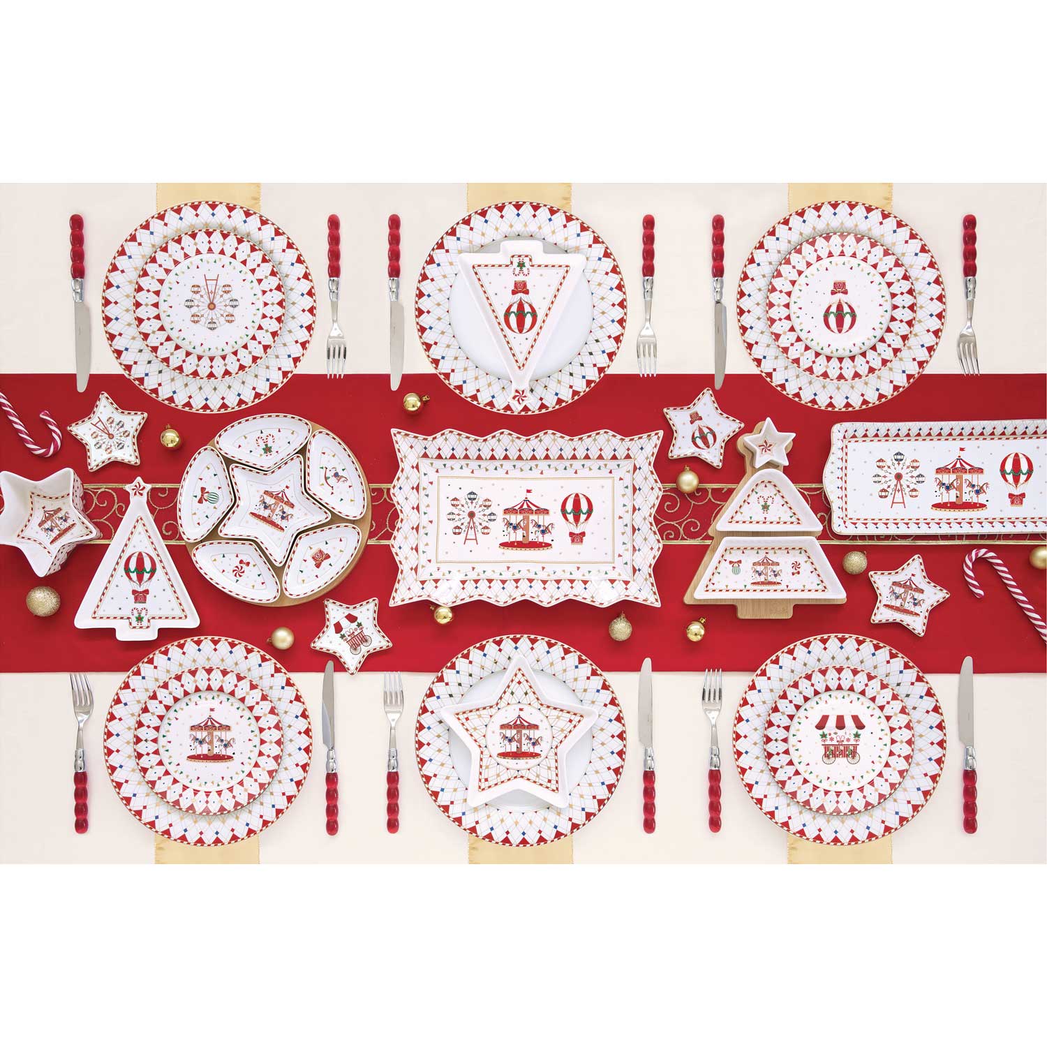 Tányér, étkészlet Karácsonyi porcelán lapostányér Christmas Wonderland