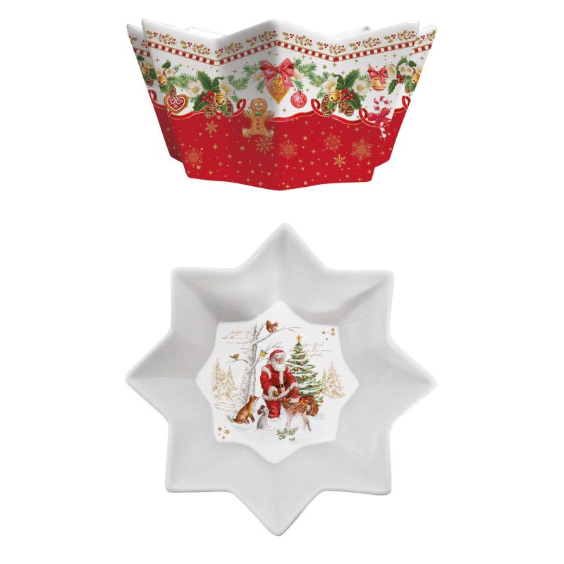 Tálka Karácsonyi porcelán salátástál 20 cm Christmas Memories
