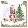 Szalvéta Karácsonyi télapós papírszalvéta Joyful Santa