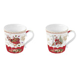 Bögre, csésze Karácsonyi télapós porcelán bögre szett díszdobozban Christmas Memories