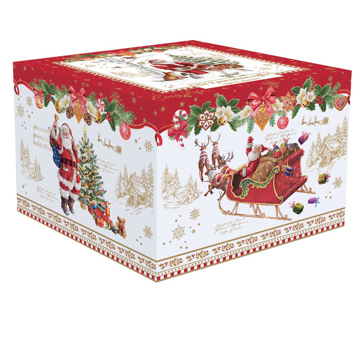 Bögre, csésze Karácsonyi télapós porcelán eszpresszó csésze szett díszdobozban Christmas Memories