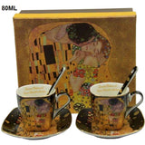 Pohár Klimt eszpresszó csésze porcelán díszcsomagolásban A Csók