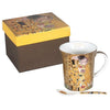 Pohár Klimt porcelán bögre porcelán kanállal 300 ml A Csók