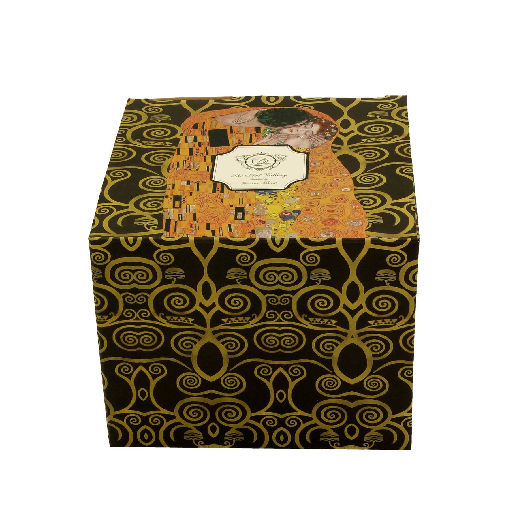 Bögre, csésze Klimt porcelán nagy bögre díszdobozban A Csók barna 610 ml