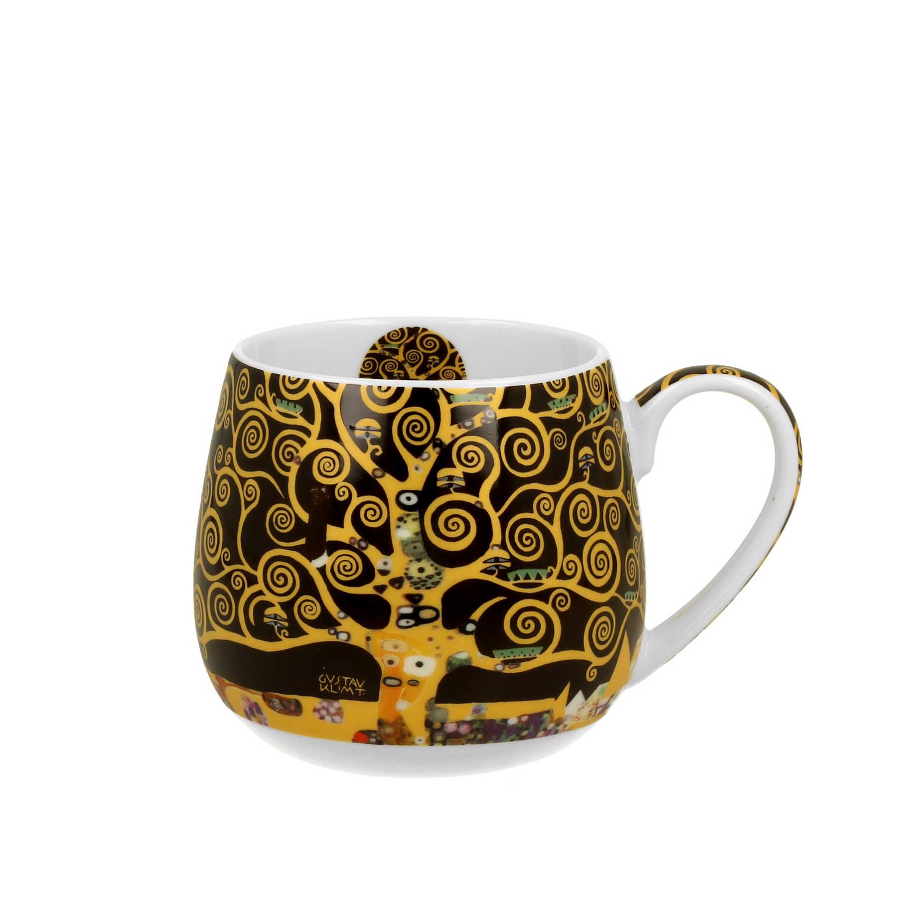 Bögre, csésze Klimt porcelán nagy bögre díszdobozban Életfa 430 ml