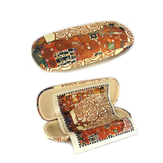 Szemüvegtok Klimt Szemüvegtok törlőkendővel Csók Várakozás Életfa