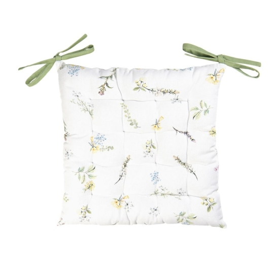 Párnahuzat Kötős székpárna pamut nyári virág mintás Happy Floral
