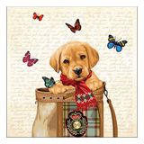 Szalvéta Labrador kölyök táskában papírszalvéta 33x33cm - Buddy