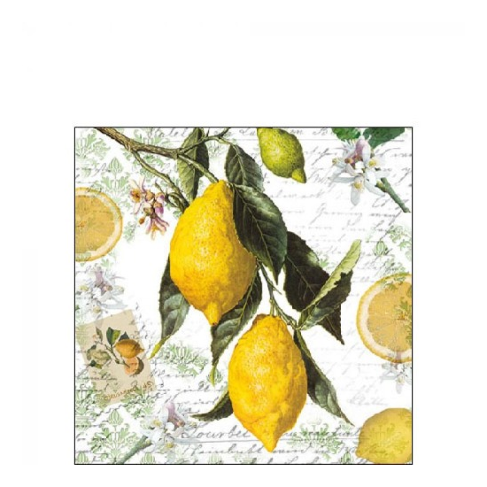 Szalvéta Lemon papírszalvéta 25x25cm