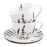 Bögre, csésze Levendula mintás porcelán teáscsésze szett Classic Lavender