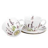 Bögre, csésze Levendula mintás porcelán teáscsésze szett Classic Lavender