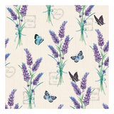 Szalvéta Levendulás papírszalvéta Lavender With Love Cream 33x33