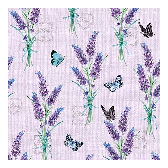 Szalvéta Levendulás papírszalvéta Lavender With Love Lila 33x33