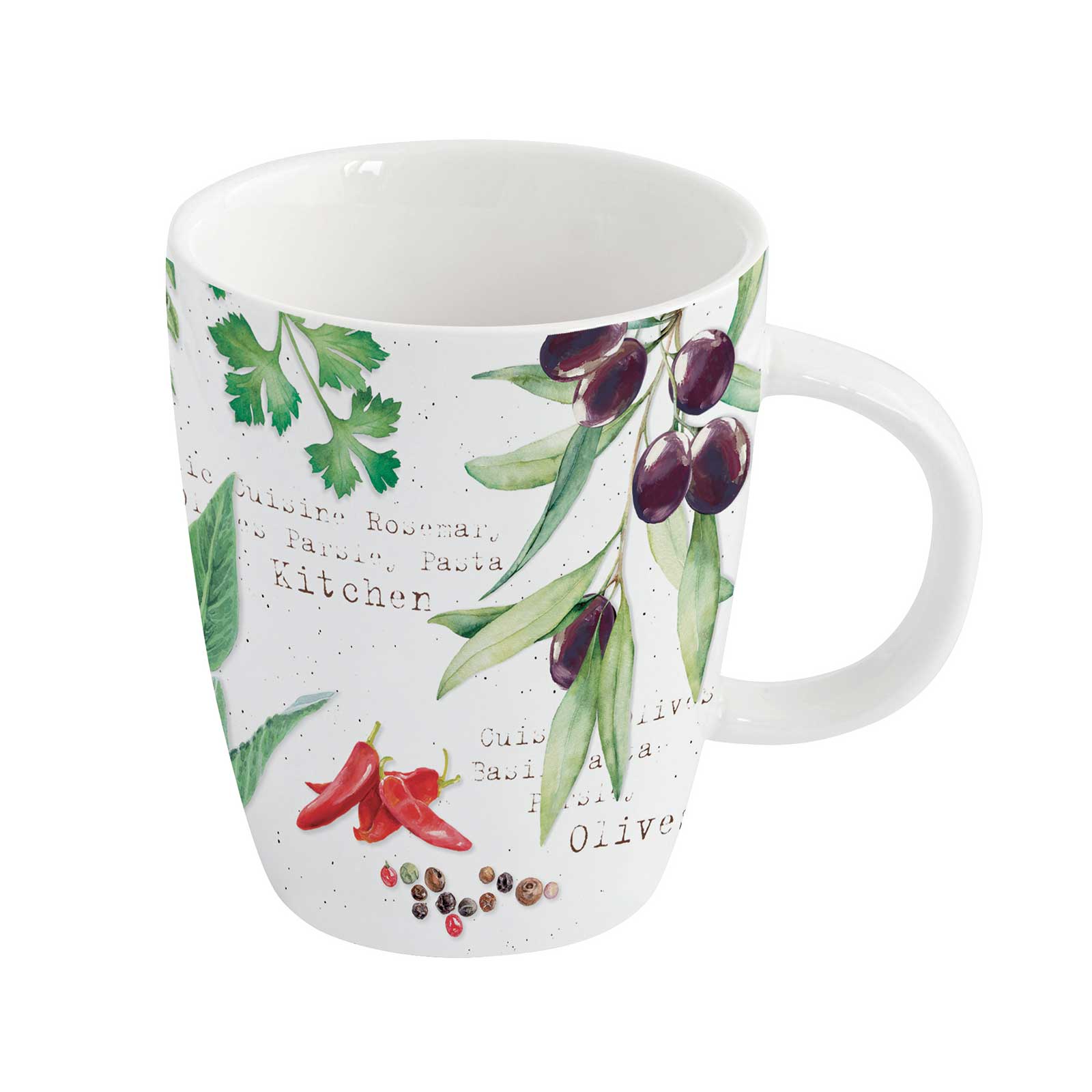 Bögre, csésze Mediterrán porcelán bögre Home & Kitchen