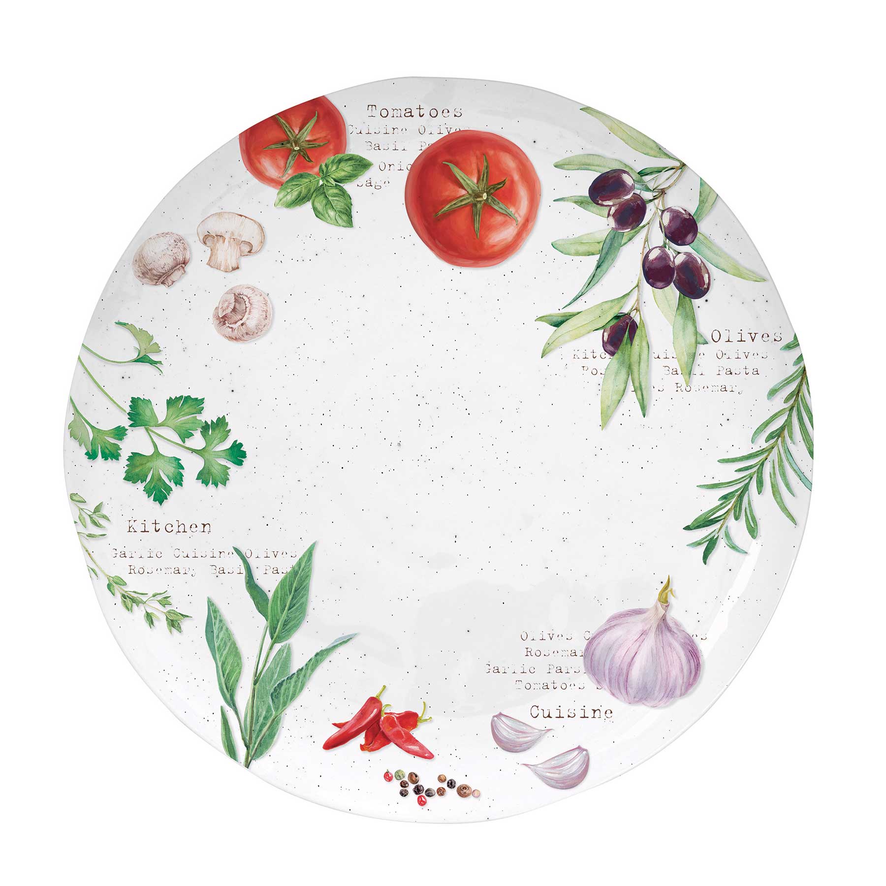 Tányér, étkészlet Mediterrán porcelán lapostányér Home & Kitchen