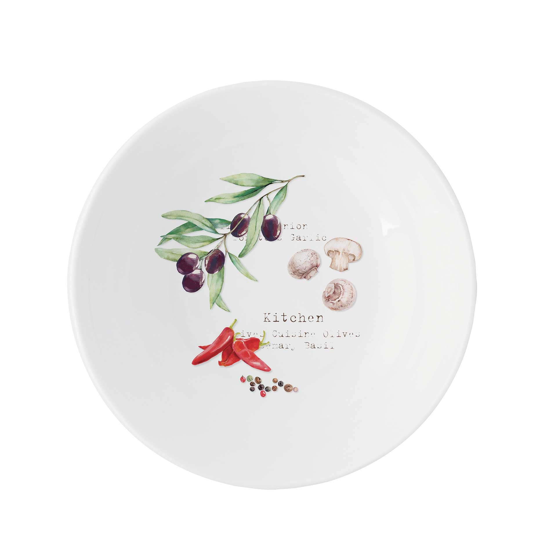 Tányér, étkészlet Mediterrán porcelán mélytányér Home & Kitchen