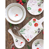 Tányér, étkészlet Mediterrán porcelán mélytányér Home & Kitchen