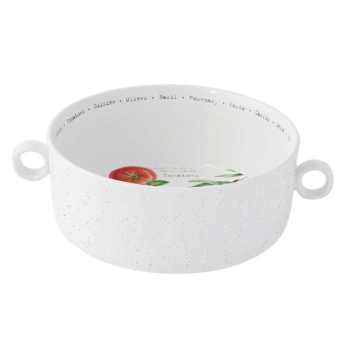 Tálka Mediterrán porcelán tál fogóval 20 cm Home & Kitchen