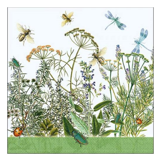 Szalvéta Mezei virágok papírszalvéta 33x33cm - Field Flowers
