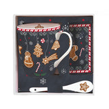 Bögre, csésze Mézeskalács karácsonyi porcelán bögre szett kanállal, parafa poháralátéttel díszdobozban, 350 ml - Gingerbread
