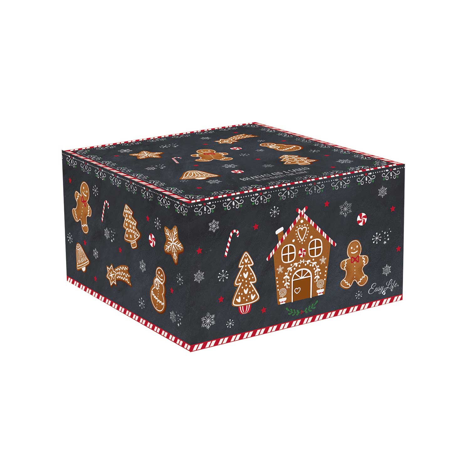 Bögre, csésze Mézeskalács karácsonyi porcelán reggeliző csésze+alj szett díszdobozban, 400 ml - Gingerbread