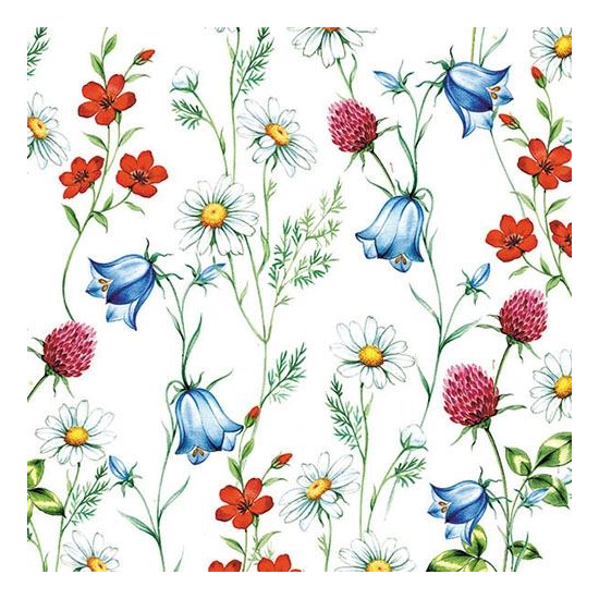 Szalvéta Mixed Wild Flowers white papírszalvéta