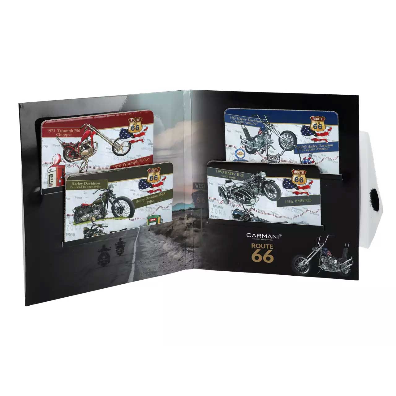 Tányéralátét, poháralátét Motoros parafa poháralátét 4db-os szett Route 66