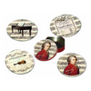 Tányéralátét, poháralátét Mozart Poháralátét fém-parafa 4db-os szett