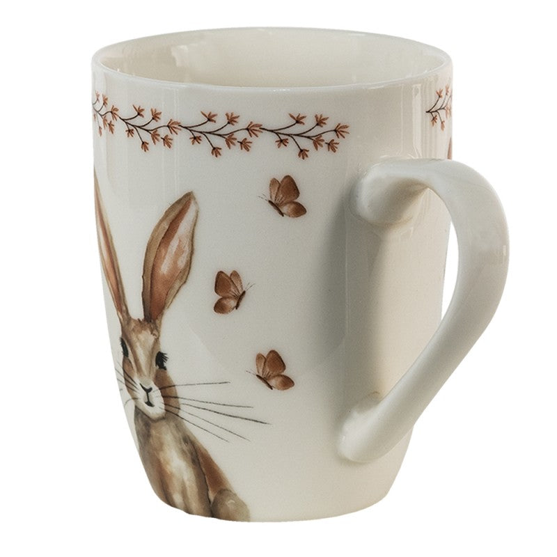 Bögre Nyuszis húsvéti porcelán bögre Rustic Easter Bunny