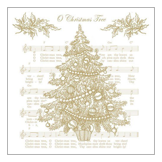 Szalvéta O Christmas Tree Gold papírszalvéta
