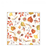 Szalvéta Őszi levél mintás papírszalvéta 25x25 cm Autumn Details