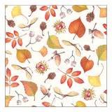 Szalvéta Őszi levél mintás papírszalvéta 33x33 cm Autumn Details