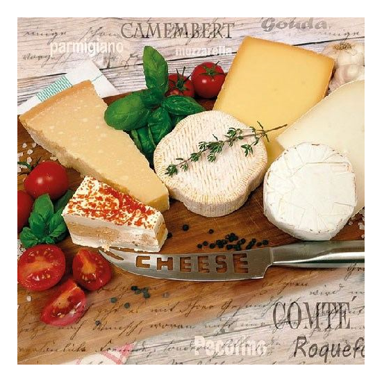 Szalvéta Palette of Cheeses papírszalvéta