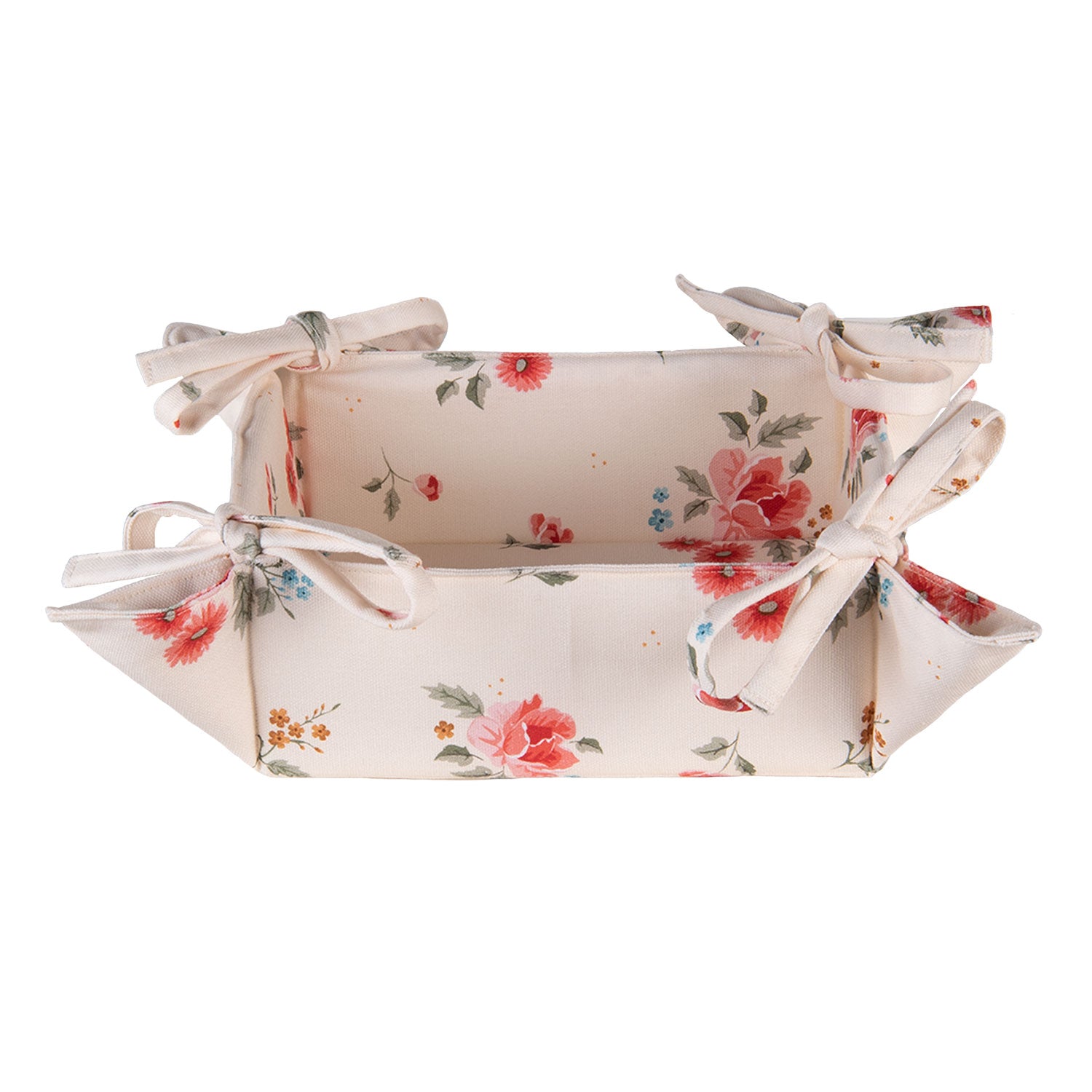 Kenyértartó, kenyérkosár Pamut kenyérkosár rózsás mintával Little Rose